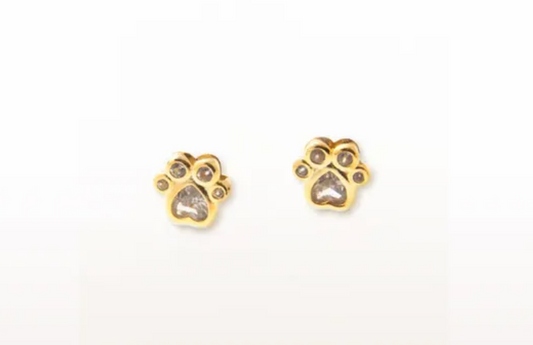 Lola Paw Print Earrings 6MM